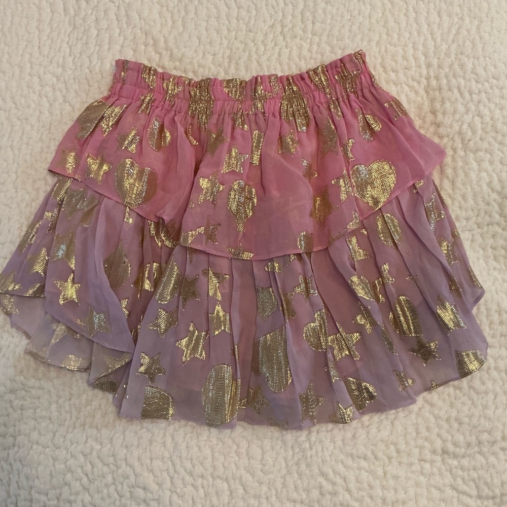 New- LoveShackFancy Ruffle Mini Skirt- size P - Picture 2 of 4